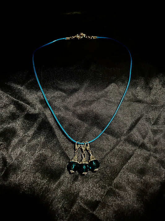 Crystal Necklace Light Blue N Dark Blue