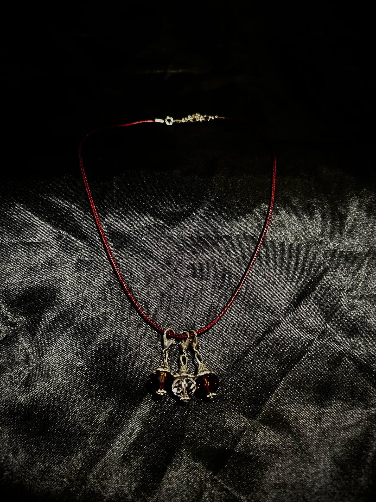 Crystal Necklace Red N Orange