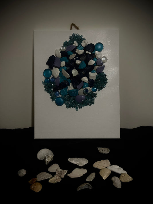 Picture blue/purple/white marble