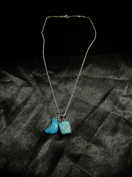 Marble Moon Chain Blue