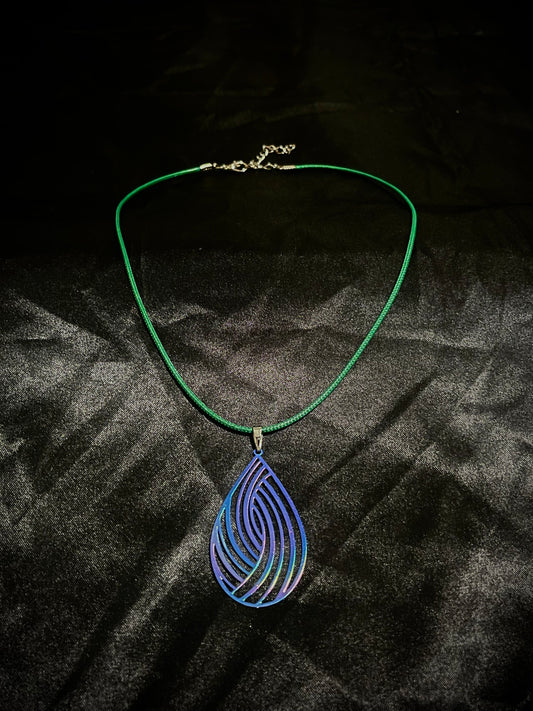 Shell Necklace Green N Blue
