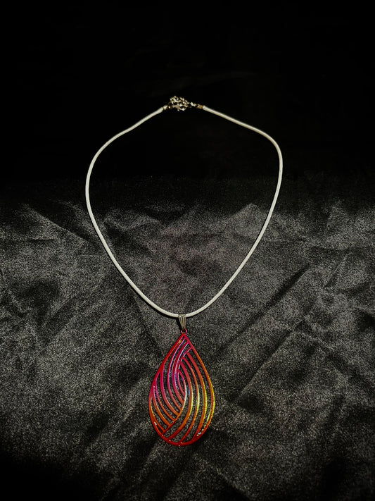 Shell Necklace White N Red