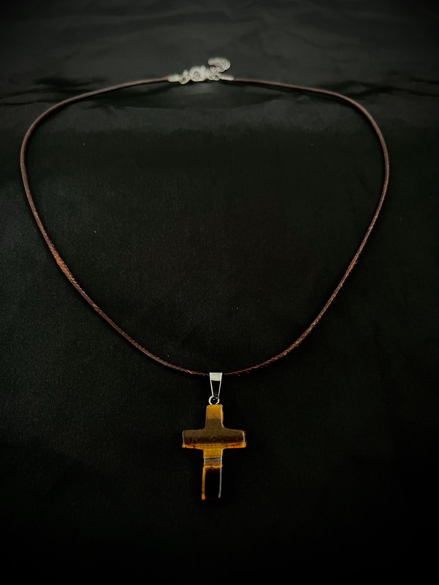 Cross Necklace Brown N Rusted Brown