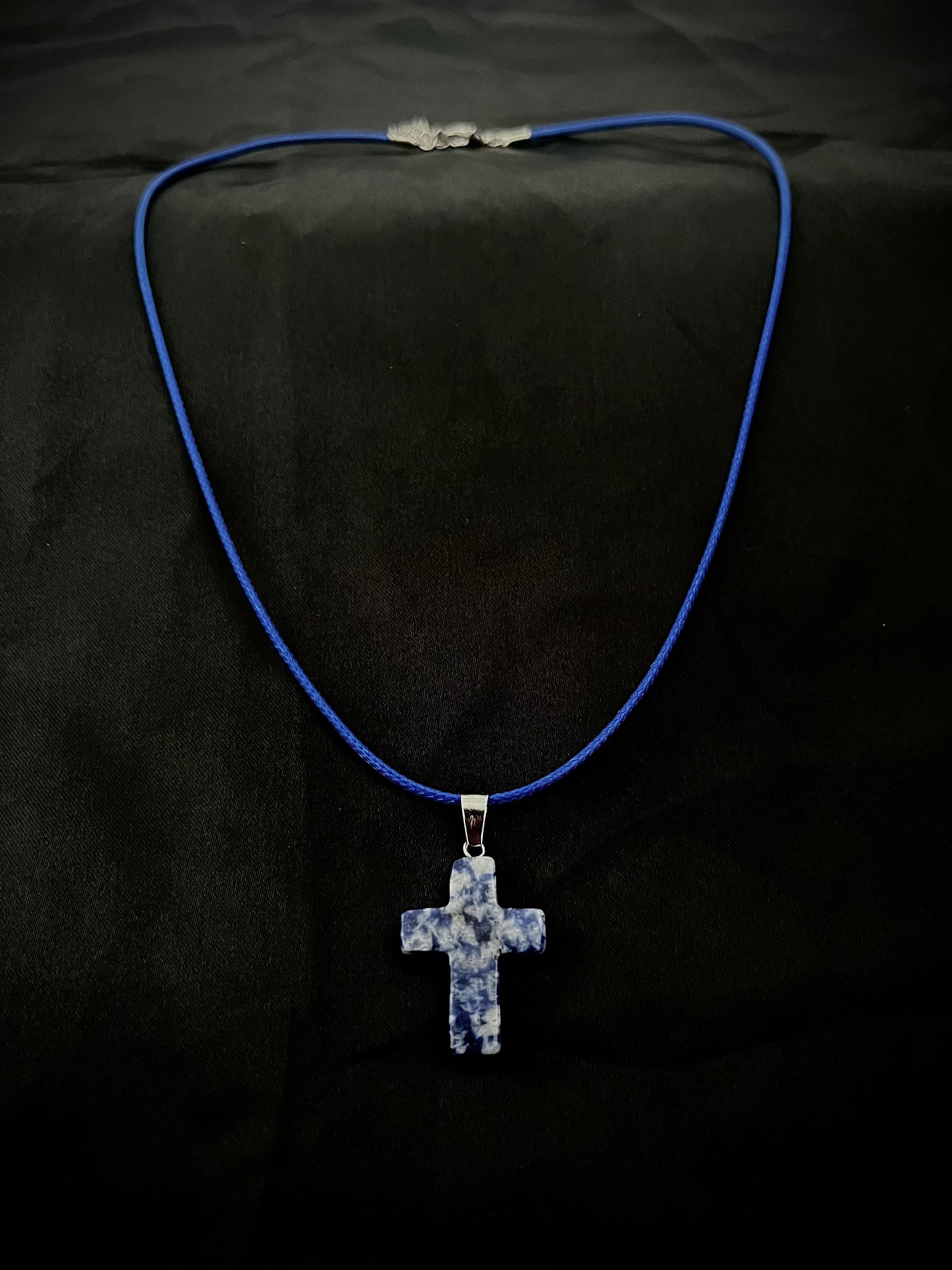 Cross Necklace Blue N Blue