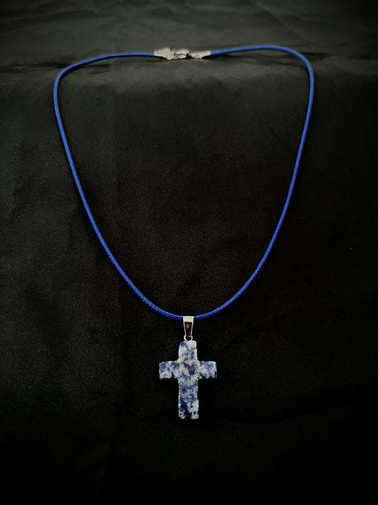 Cross Necklace Blue N Blue
