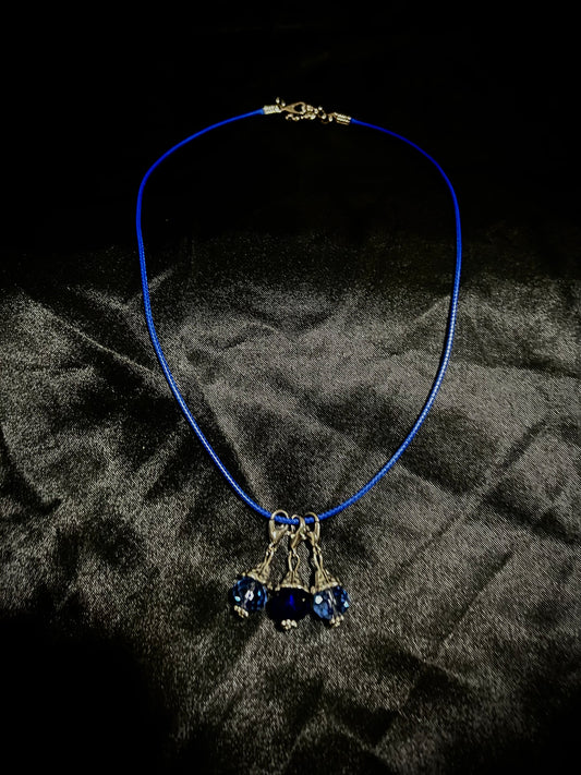 Crystal Necklace Blue N Blue