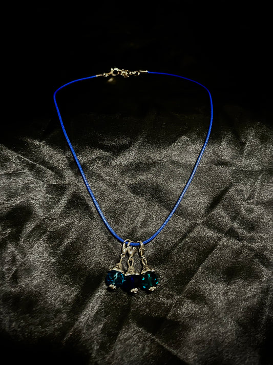 Crystal Necklace Dark Blue N Dark Blue