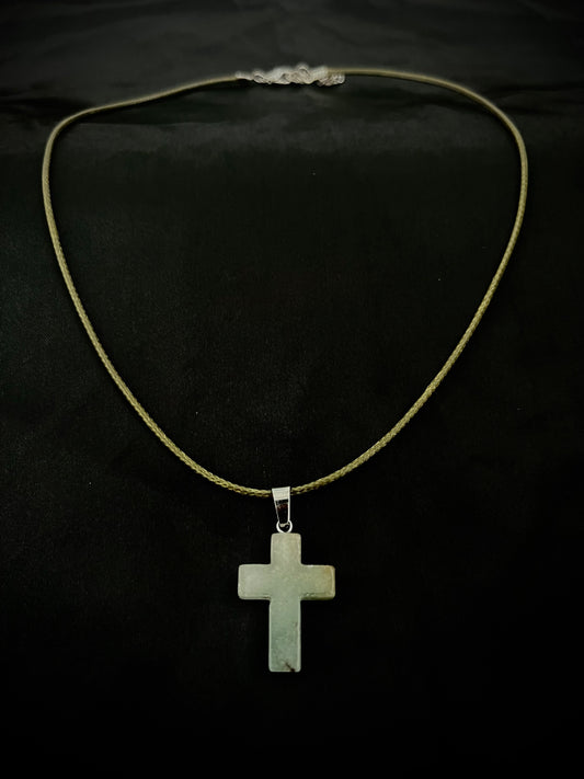 Cross Necklace Green N Green