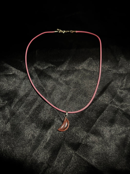Moon Necklace Pink N Orange
