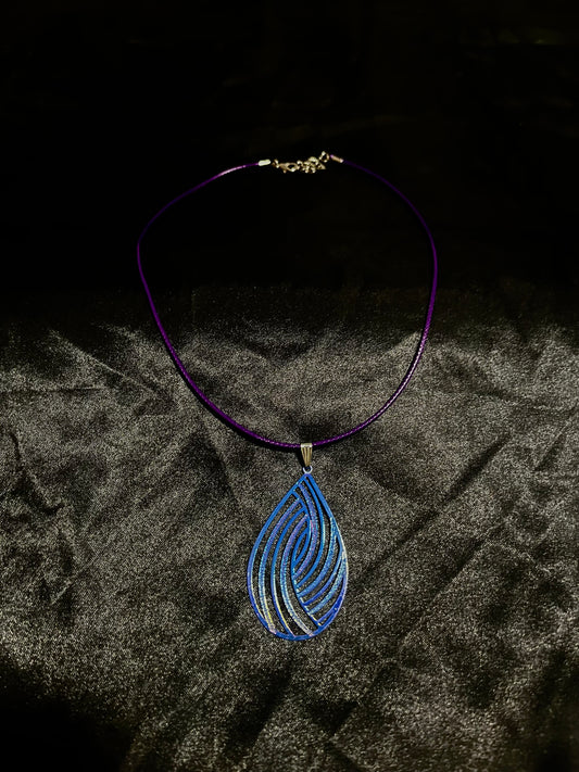 Shell Necklace Purple N Blue