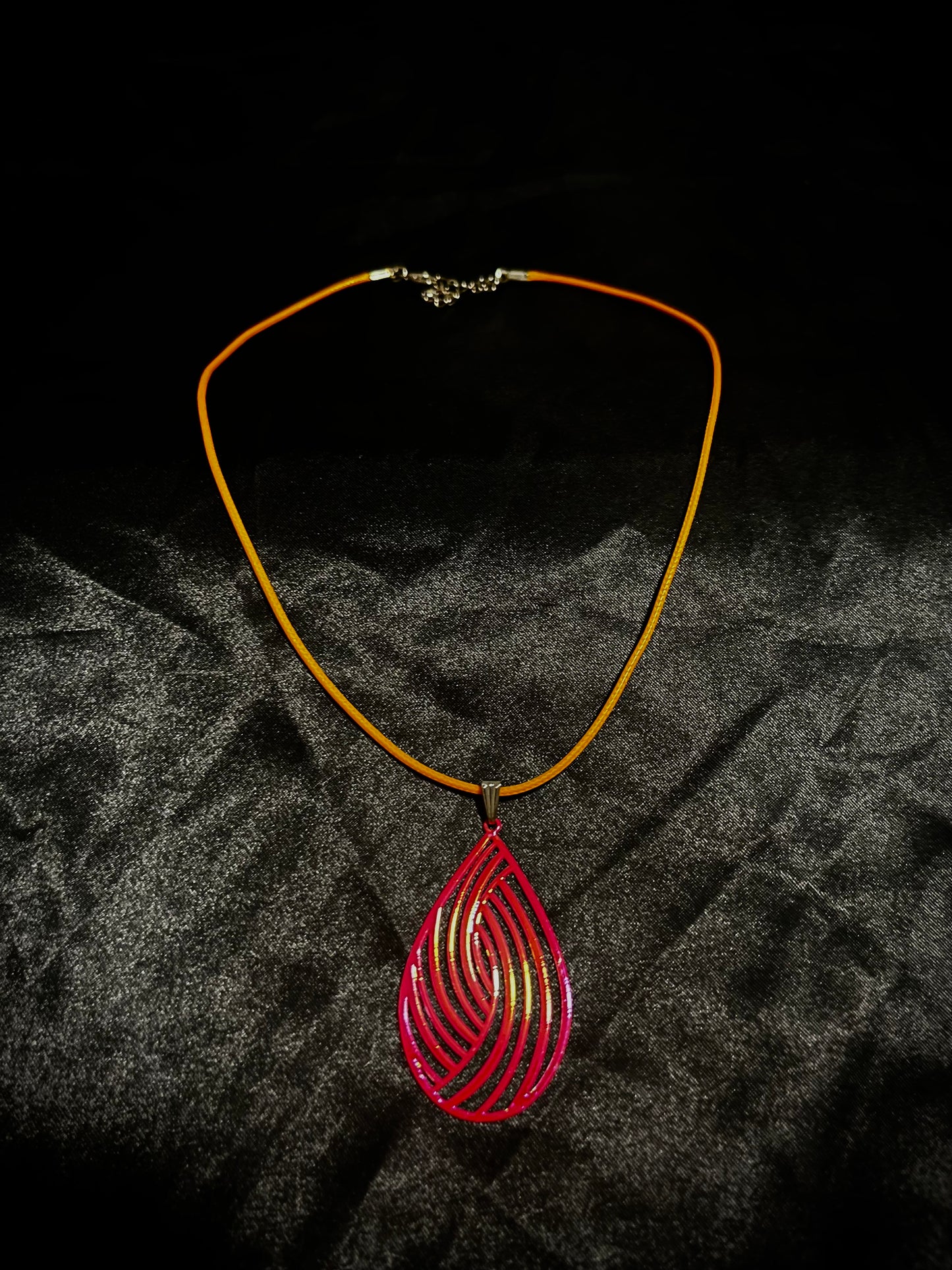 Shell Necklace Orange N Red