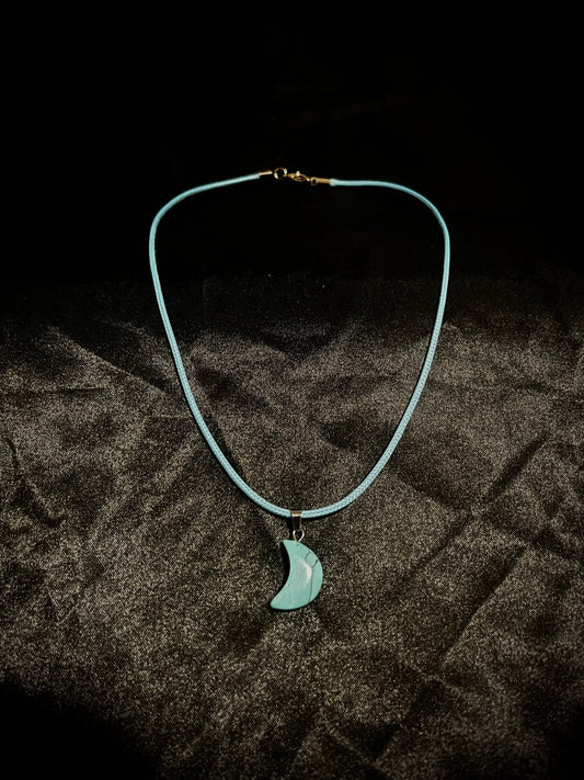 Moon Necklace Light Blue N Light Blue