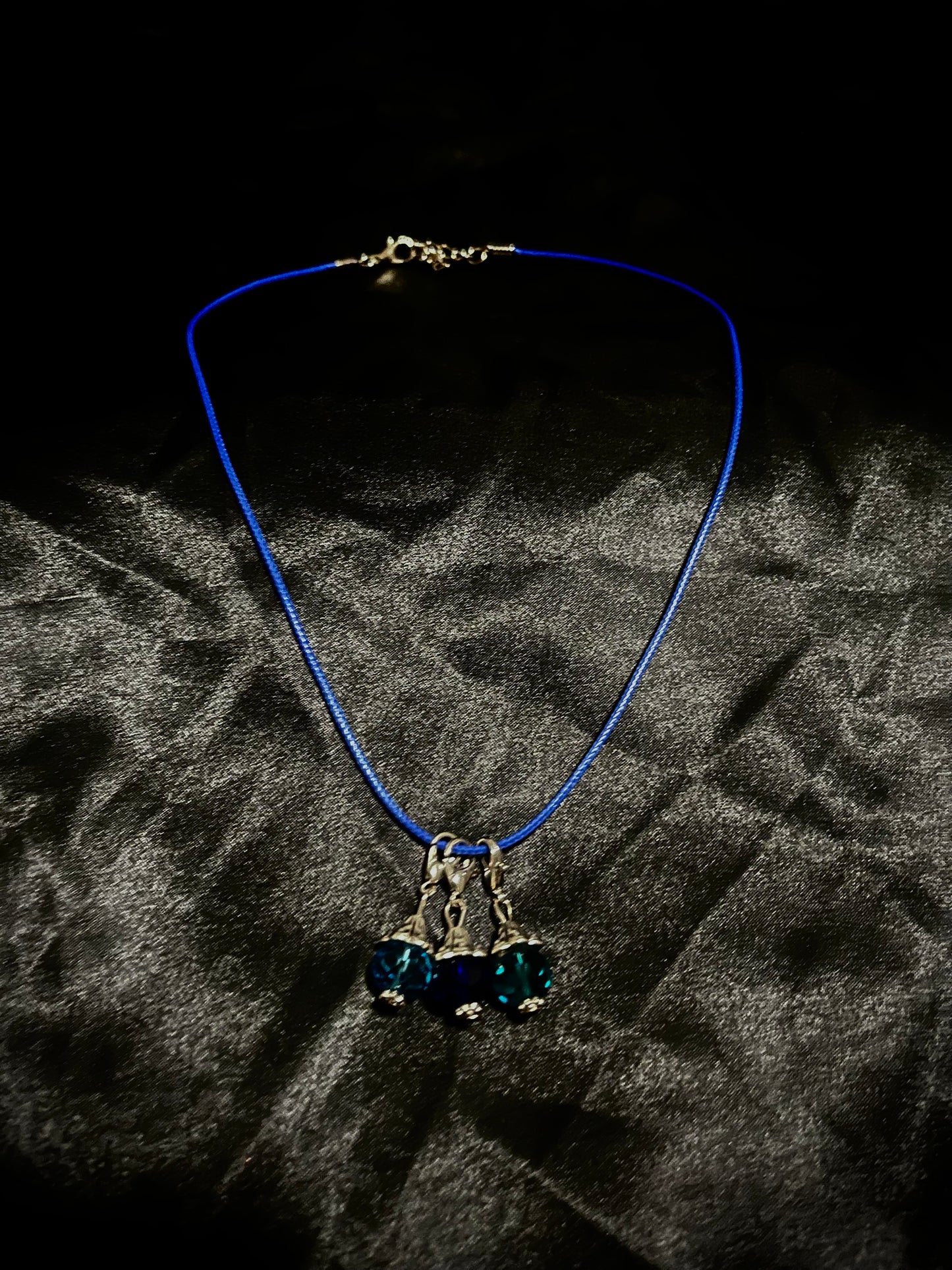 Crystal Necklace Dark Blue N Dark Blue
