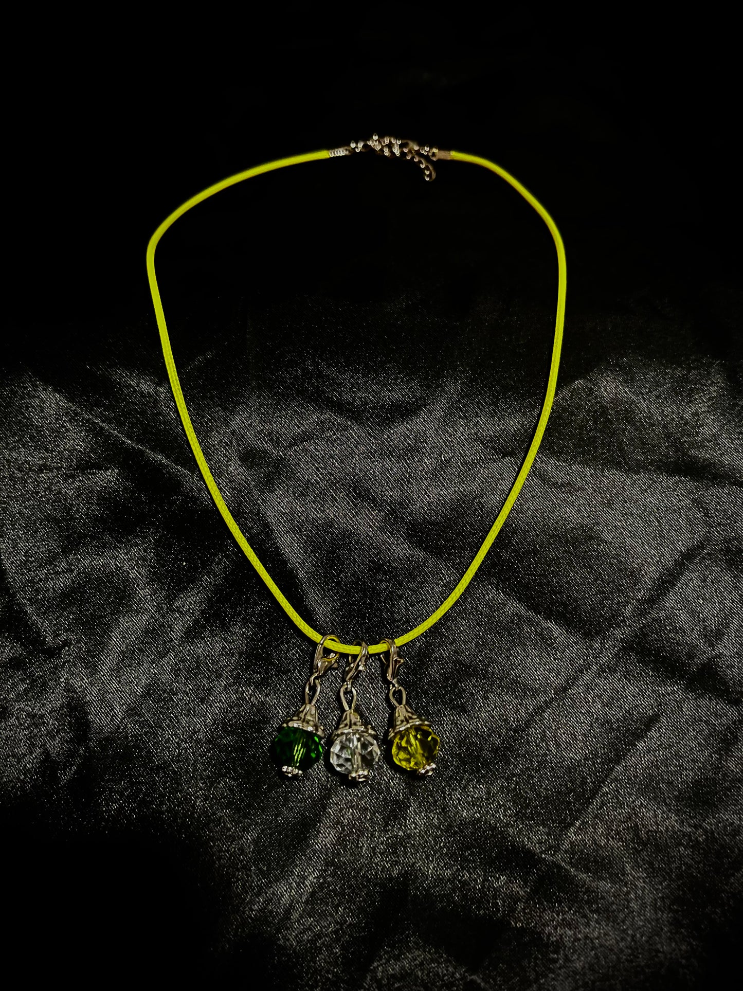 Crystal Necklace Yellow N Green