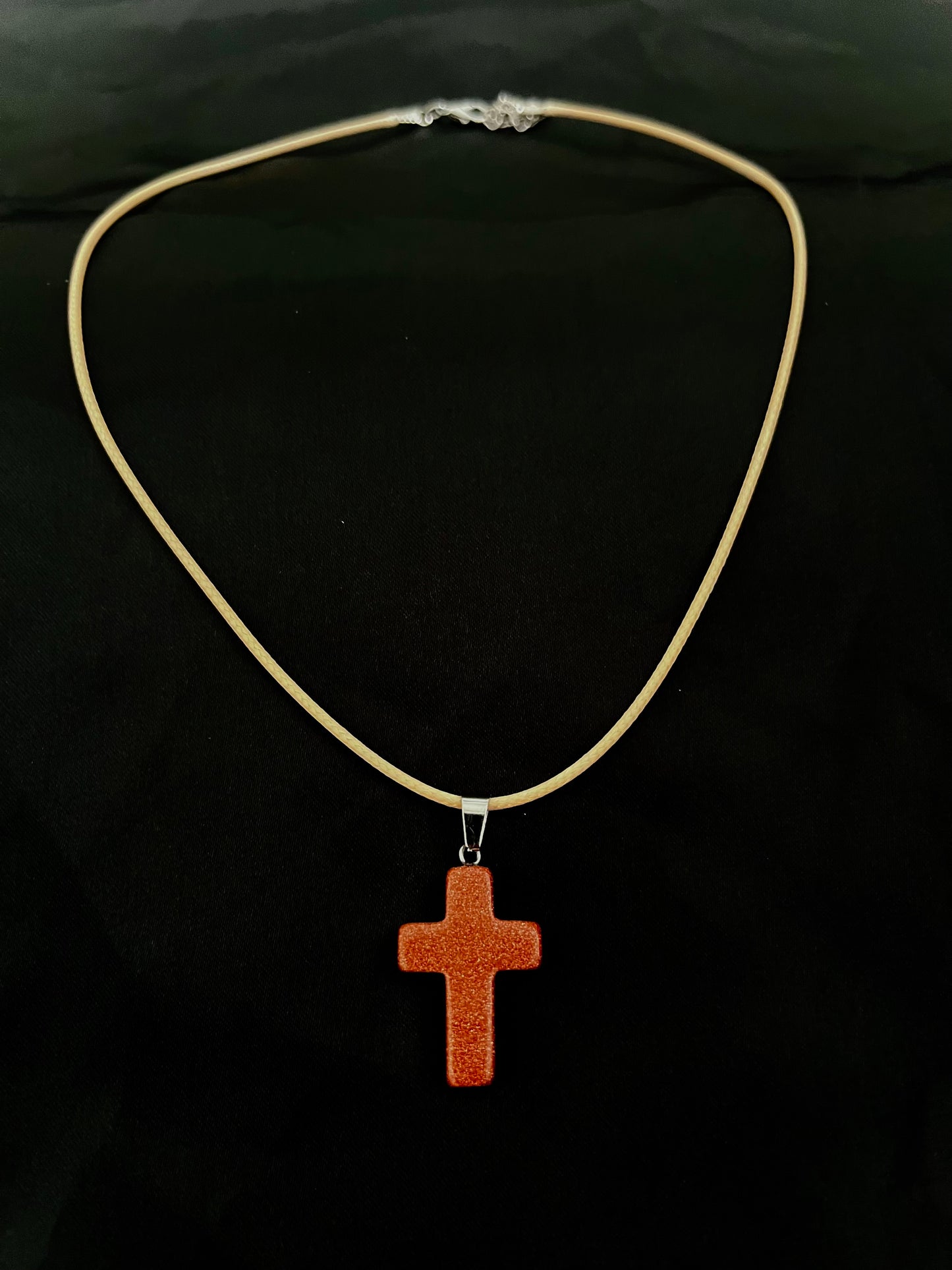 Cross Necklace Yellow N Orange