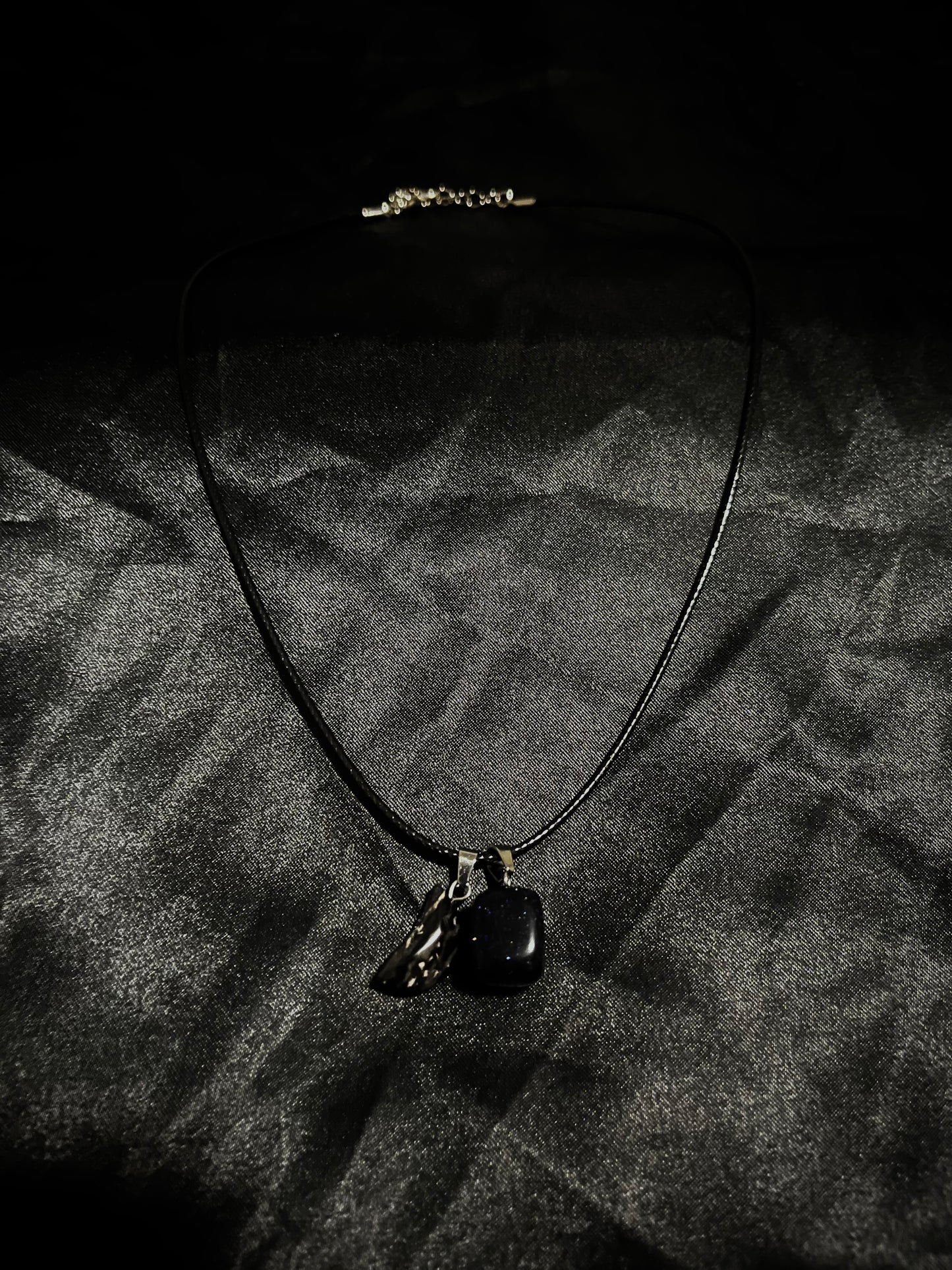 Moon Necklace Black N Black