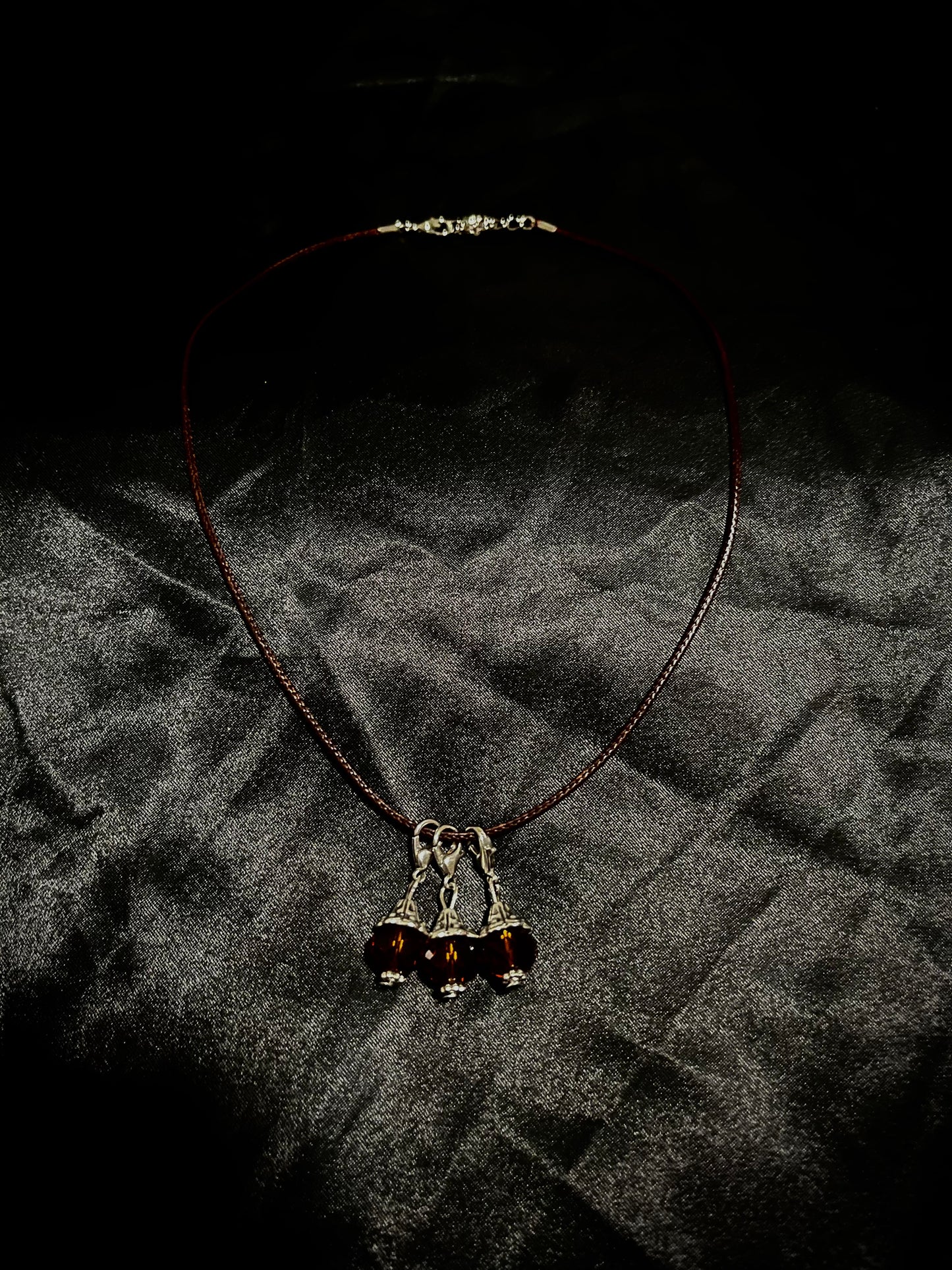 Crystal Necklace Brown N Brown