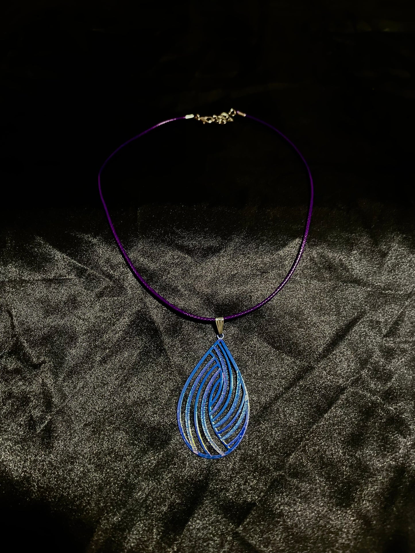 Shell Necklace Purple N Blue