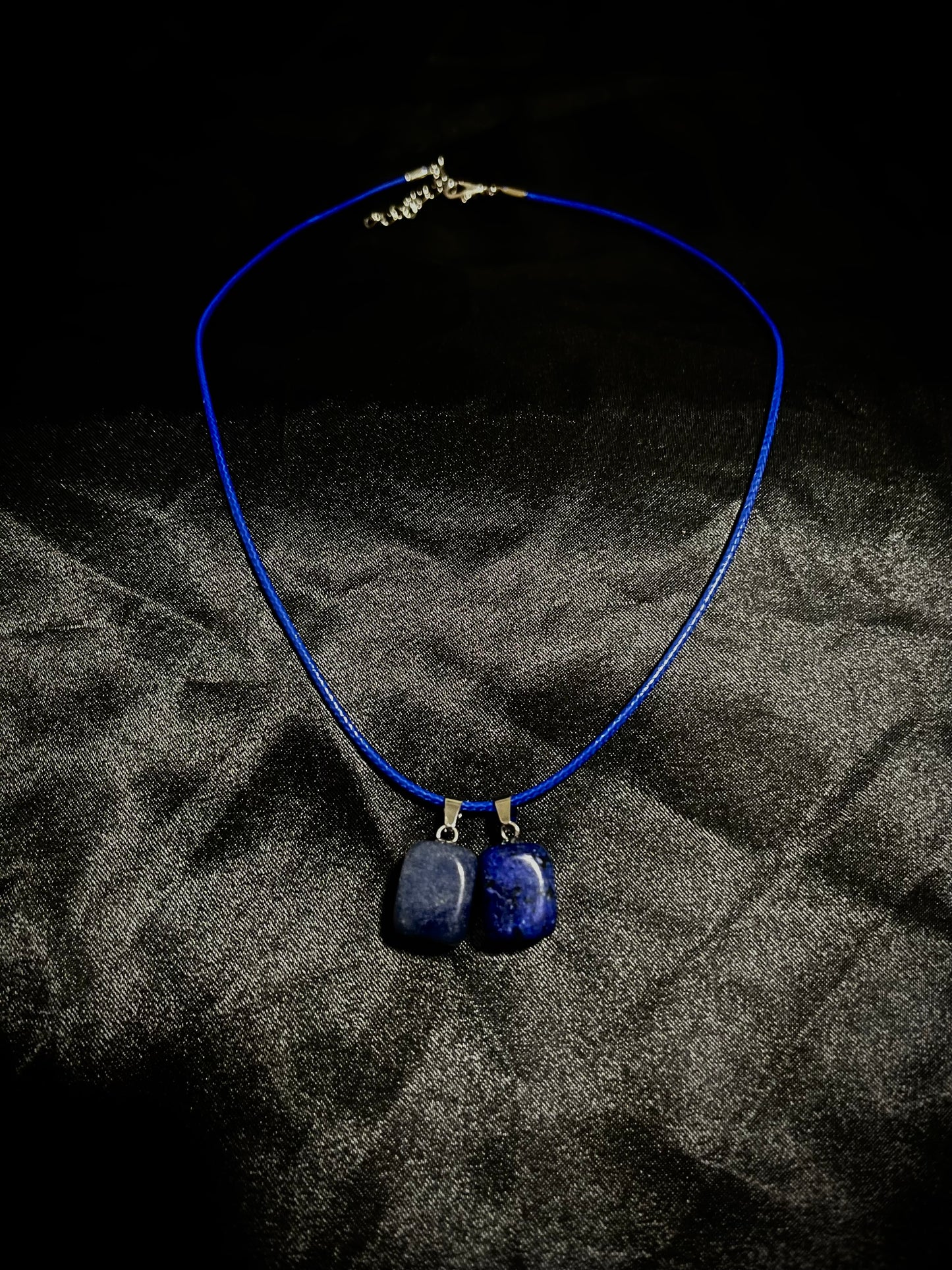 Cube Necklace Blue N Dark Blue