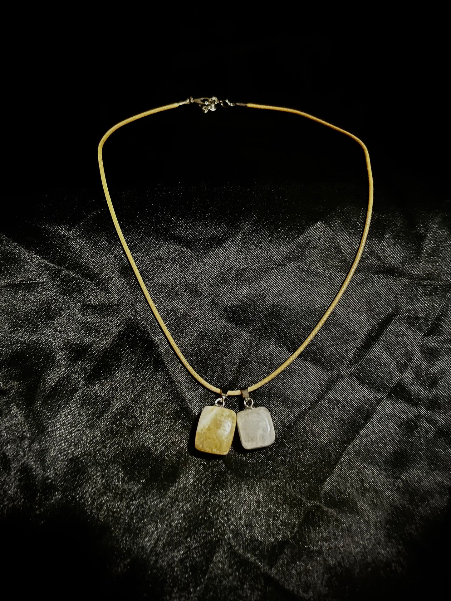 Cube Necklace Yellow N White